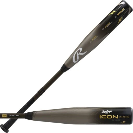 2023 Rawlings ICON Adult Balanced BBCOR Baseball Bat (-3oz) RBB3I3 -Rawlings 2023 rawlings icon adult balanced bbcor baseball bat 3oz rbb3i3 15