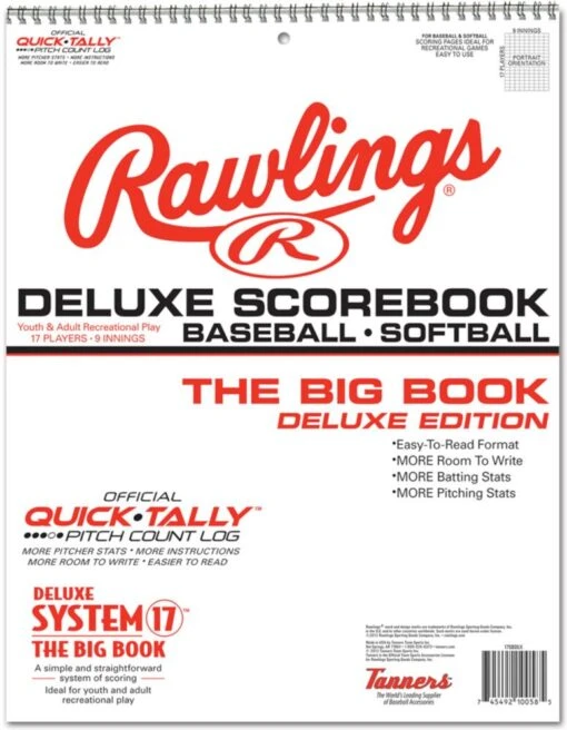 Rawlings Coaching Accessories System-17 Deluxe Scorebook 17SBDLX -Rawlings rawlings coaching accessories system 17 deluxe scorebook 17sbdlx 7