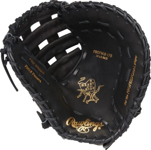 12.5 Inch Rawlings Heart Of The Hide Adult Firstbase Baseball Mitt PROFM18-17B -Rawlings rawlings heart of the hide 125 inch adult firstbase baseball mitt profm1817b 12